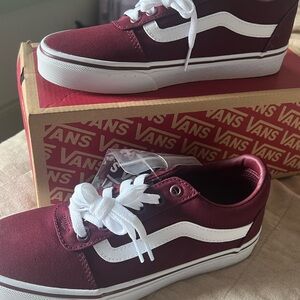 burgundy vans